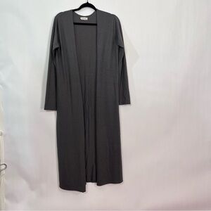 Southern Stitch Grey Long Cardigan Open Front Sz Small - Medium